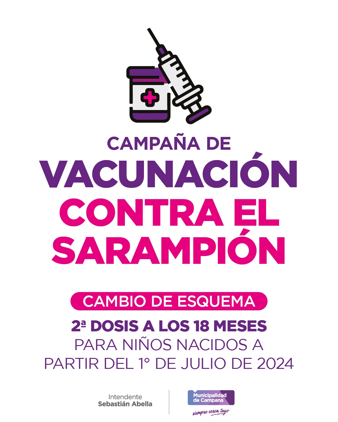 NOTICIAS CAMPANA:SARAMPION AL ACECHO.